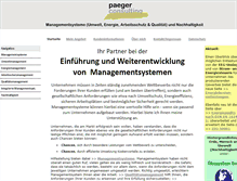 Tablet Screenshot of paeger-consulting.de